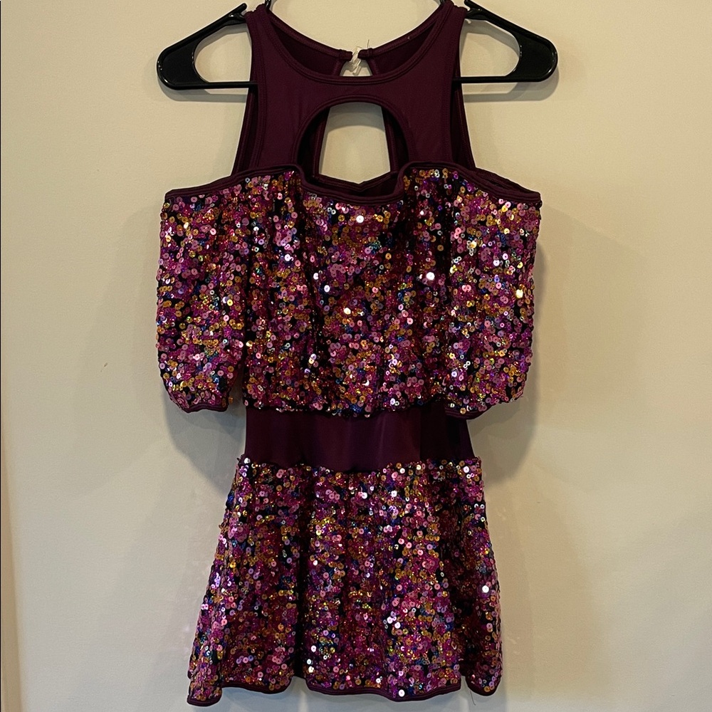 CURTAIN CALL Glittery Sequin Adult Kids Dance Costume